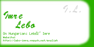 imre lebo business card